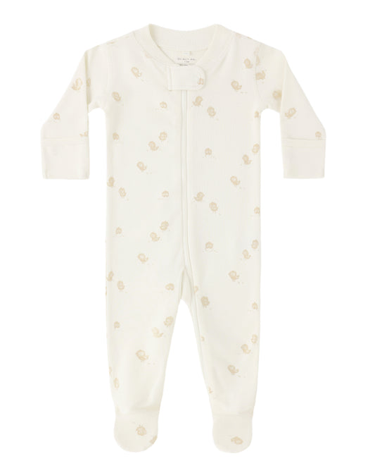 ZIP LONG SLEEVE SLEEPER FOOTIE CHICKS