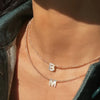 Beaded Initial Letter Shell Pendant Necklace Summer