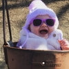 Lavender Glitter Sunglasses: Toddler (Ages 2-4) / Grey Polarized Lens