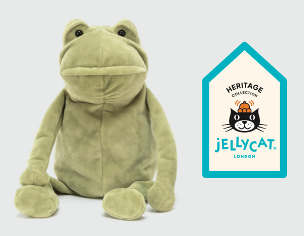 Luna Belmont Shore, From the Jellycat archives, Fergus, the frog is back.  An introduction just for spring 2024. Limited quantities so get yours soon.  #fergus