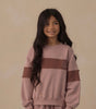 PANEL STRIPE SWEATSHIRT ROSEWOOD