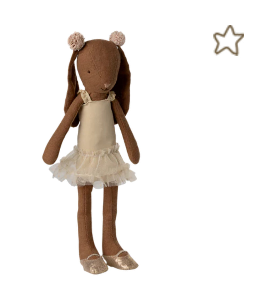 Bunny size 2, Chocolate brown - Ballet suit and skirt cream