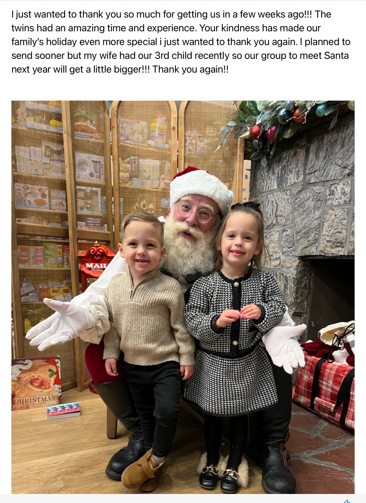 Santa Experience Sunday, November 30