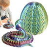 3D Printed Snake Scale Egg Fidget Toy with Egg Included (Multiple Colors): Green/Blue/Purple