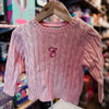 Monogrammed Cable Crewneck Knit Sweater 100% Cotton