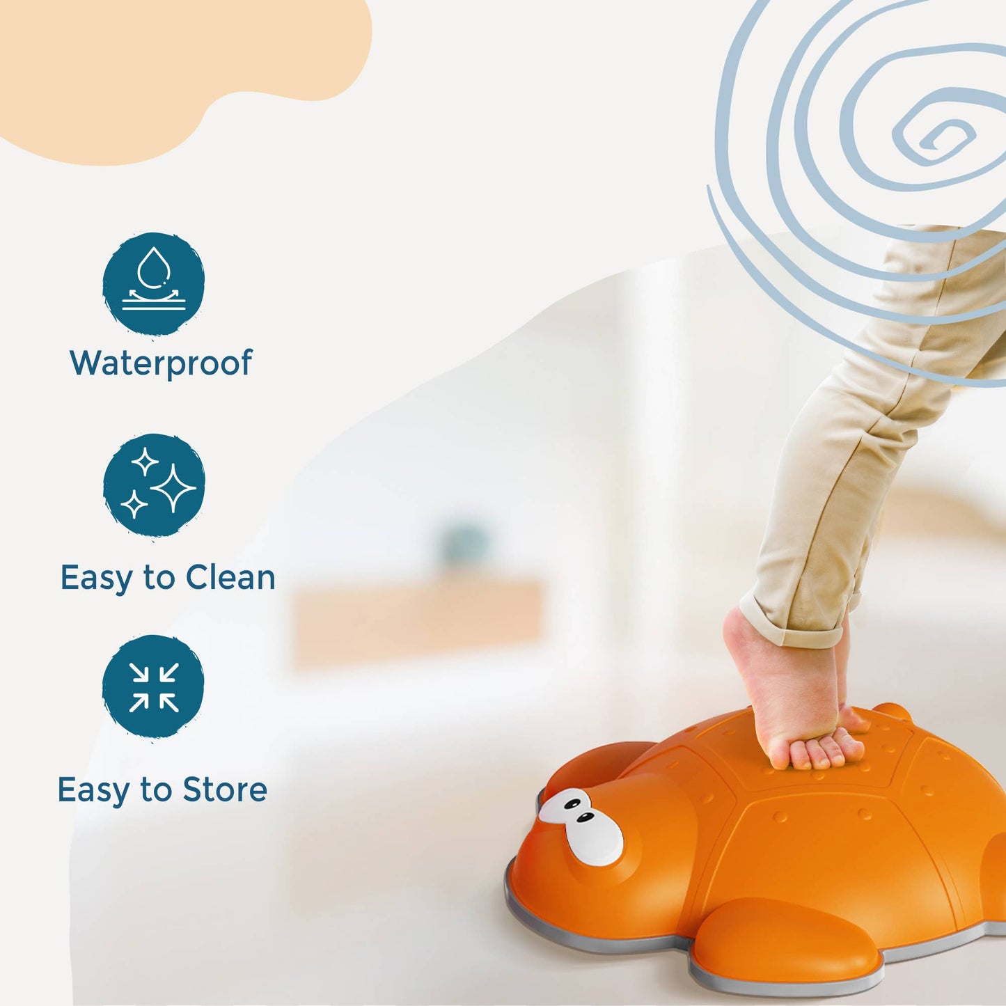 Kinderific Turtle Shaped Stepping Stones, 6 Piece Set, Multi