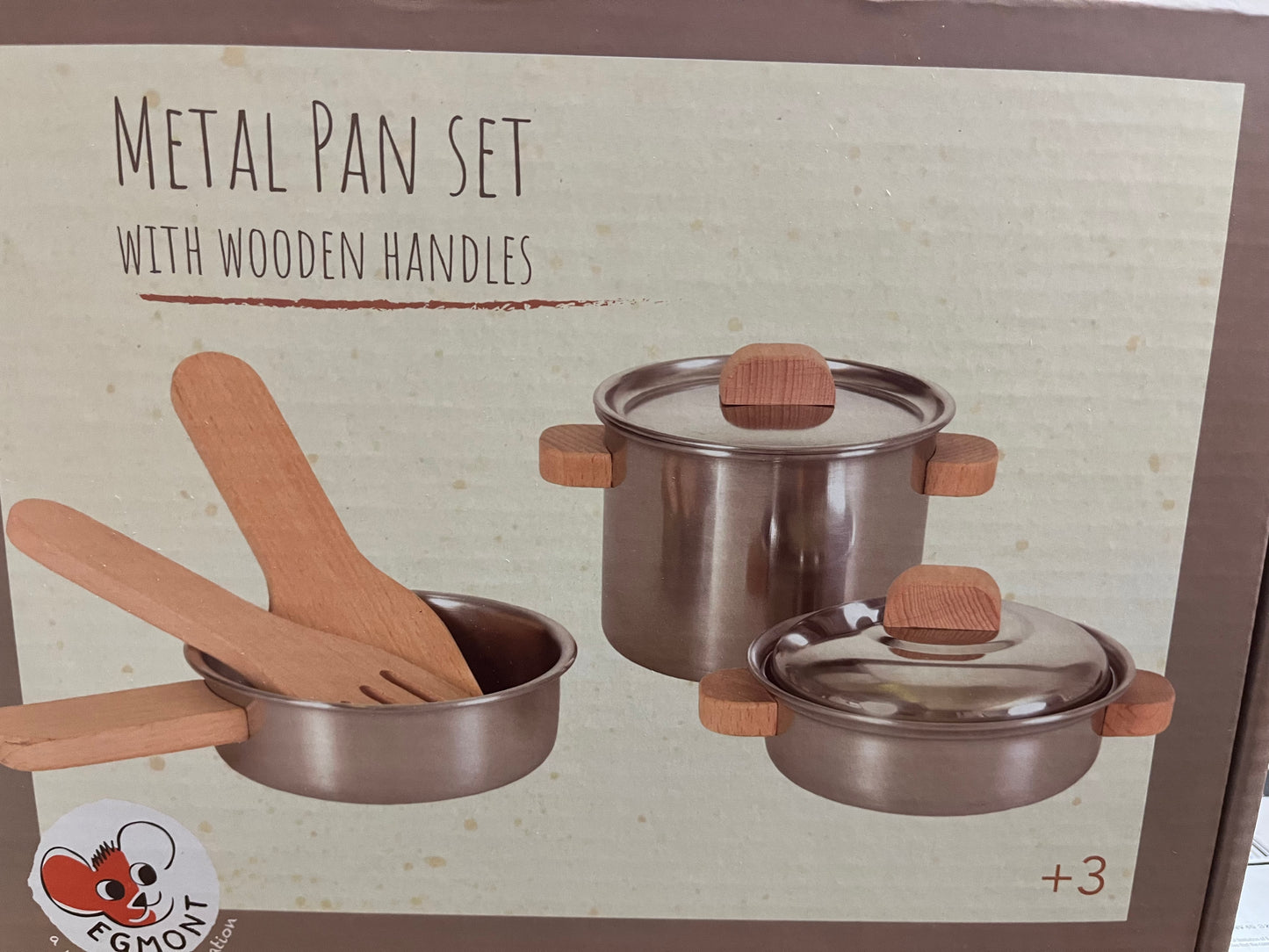 Pan Set With Wooden Handles