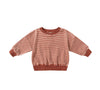 VELOUR RELAXED  SWEATSHIRT+   SWEATPANT SET || CANDY STRIPE