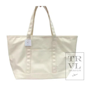 MAXI TOTE - COATED CANVAS Large NATURAL