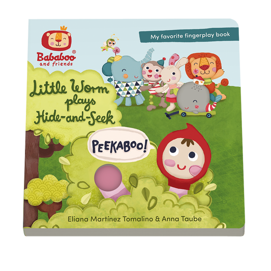 "Little Worm Plays Hide-and-Seek" Finger Book [12+ Months]