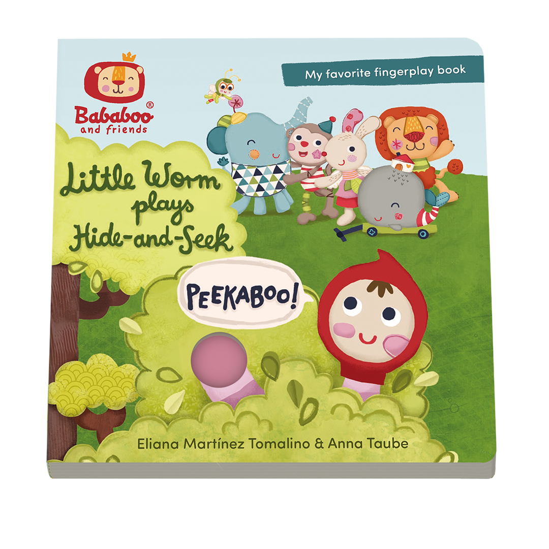 "Little Worm Plays Hide-and-Seek" Finger Book [12+ Months]