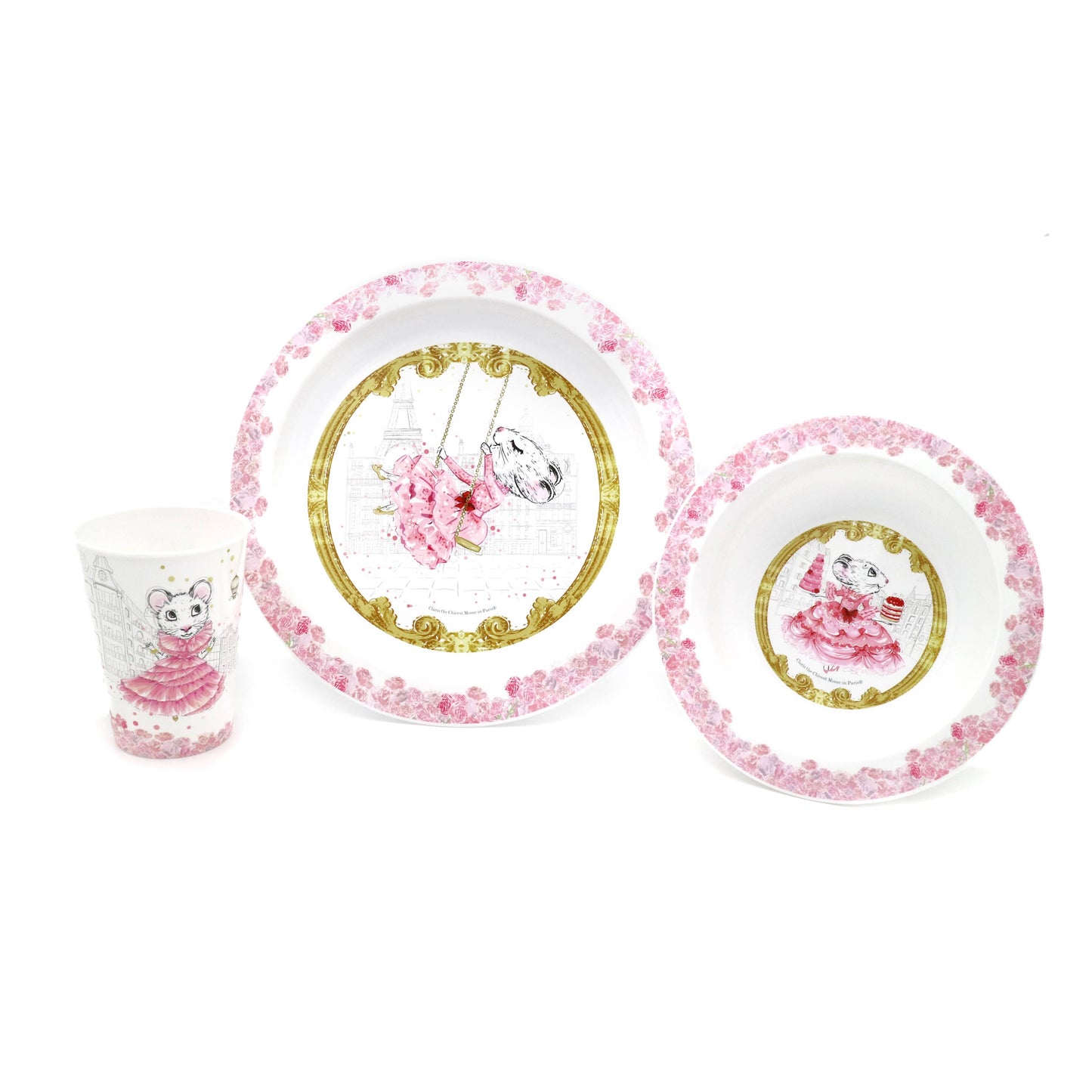 Claris The Chicest Mouse In Paris - 3 piece dinner set