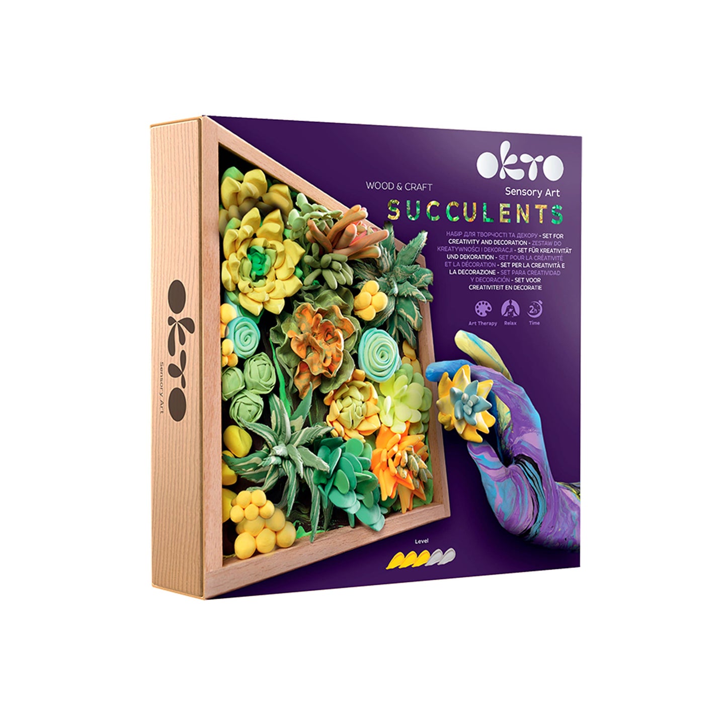 OKTO DIY Wood & Craft Flower Clay Kits: Flowers, Romance