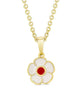 Flower Pendant: White/Red