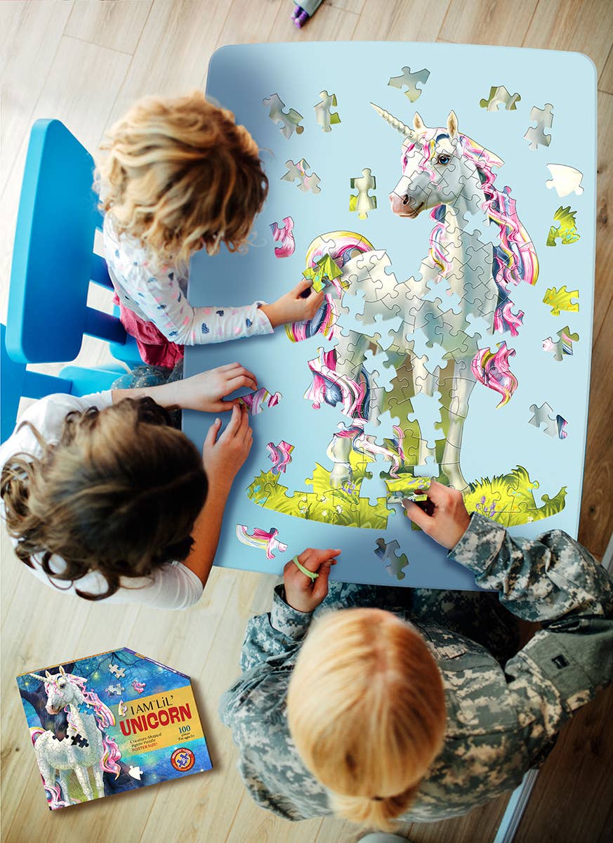 I AM 'LiL UNICORN 100 piece kids jigsaw puzzle - gift