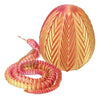 3D Printed Snake Scale Egg Fidget Toy with Egg Included (Multiple Colors): Red/Copper