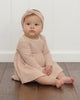 RIBBED LONG SLEEVE DRESS DUSTY ROSE MICROSTRIPE