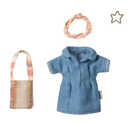 Mum mouse Denim dress and bag