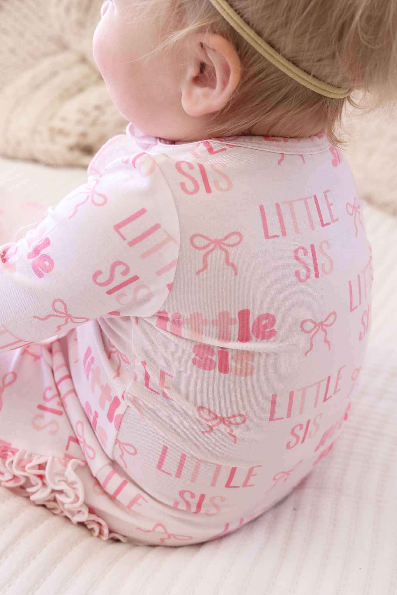 Little Sis Ruffle Zipper Footie