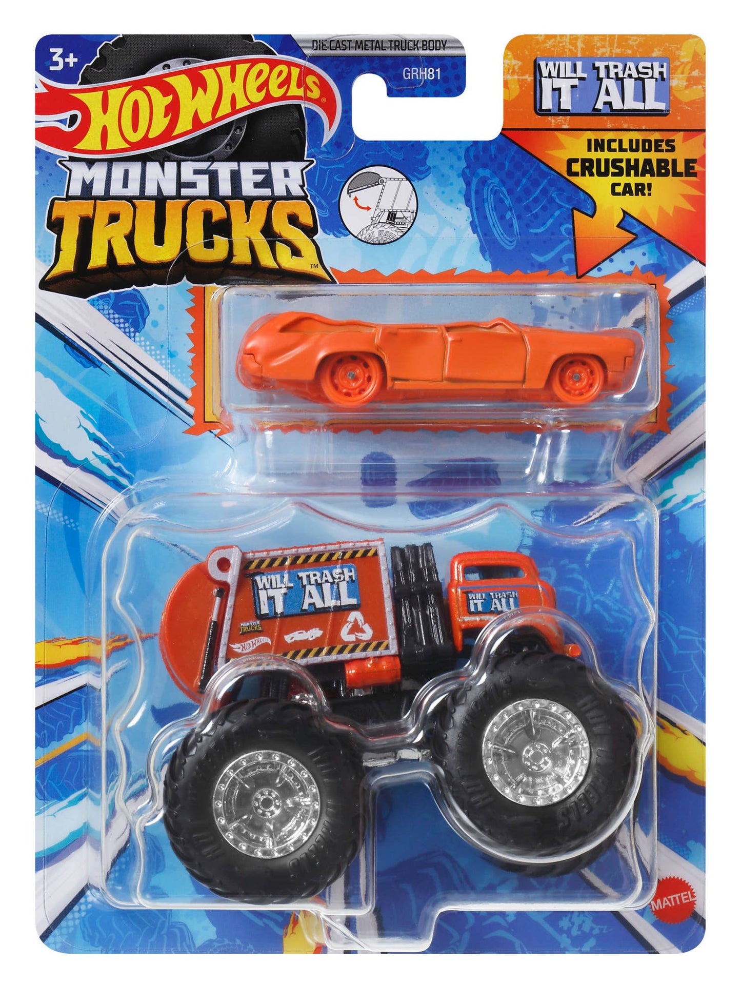 Mattel Hot Wheels Die Cast Monster Truck & Car Singles