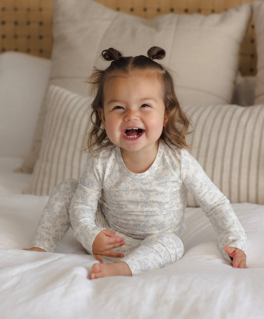 BAMBOO PAJAMA SET CLOUD FLORAL