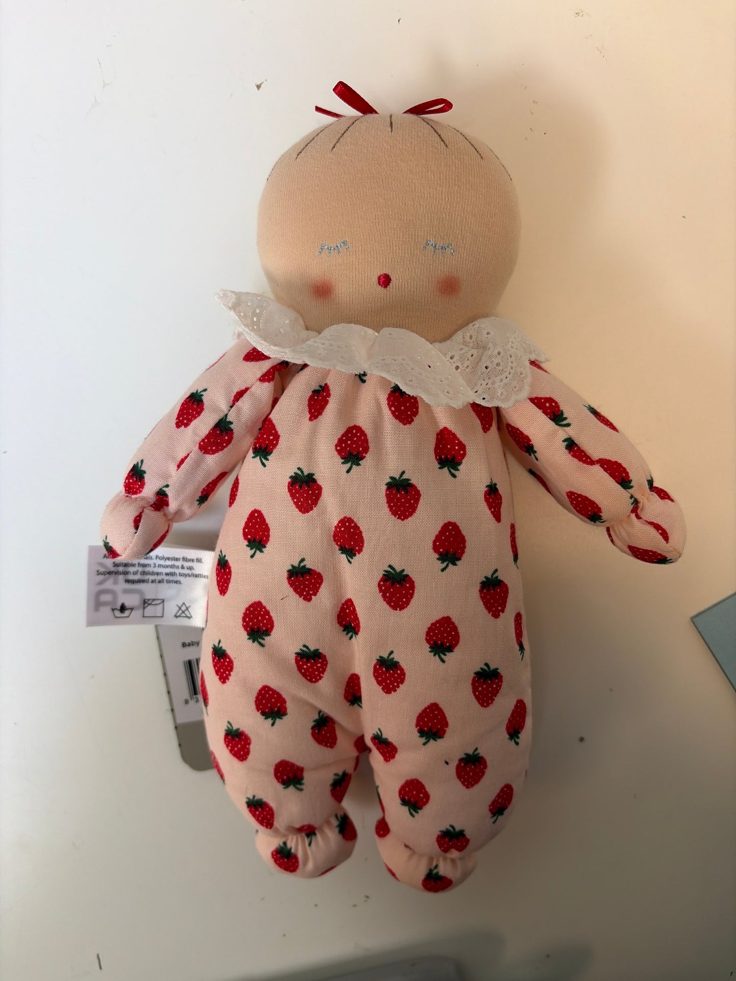 Asleep / Awake Baby Doll Strawberry