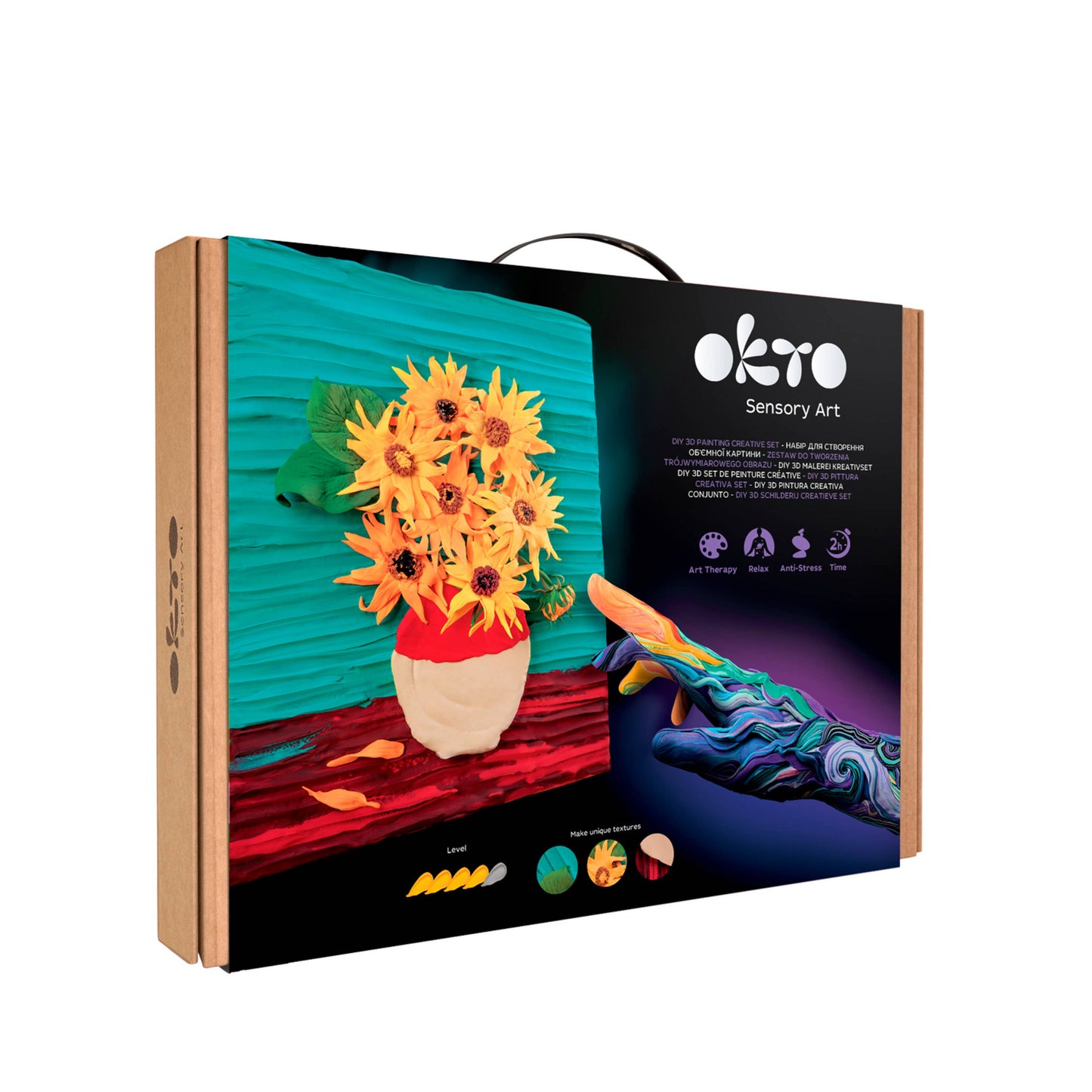 OKTO Sensory Art 3D Clay Painting Kits: Starry Night, Vincent Van Gogh