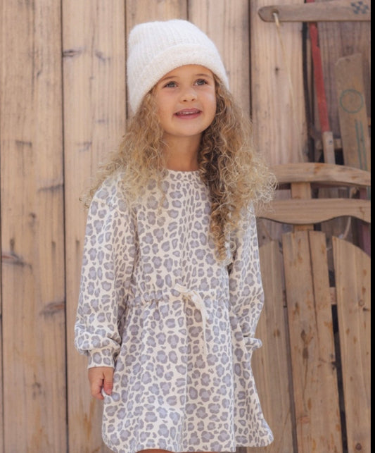TATE DRESS BLUE LEOPARD