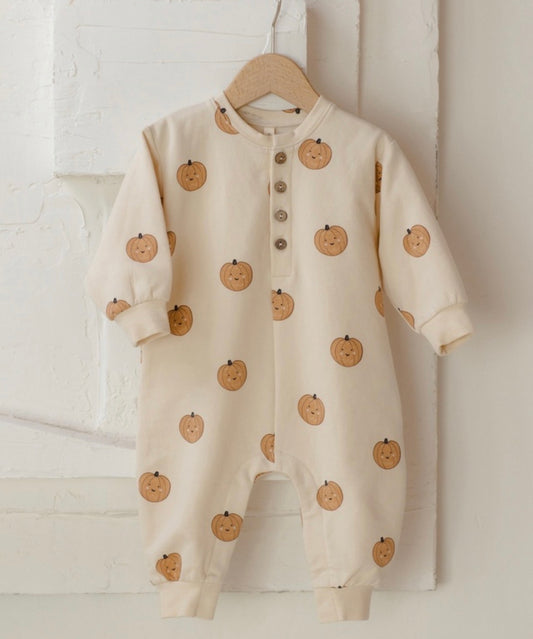 RELAXED FLEECE JUMPSUIT PUMPKINS