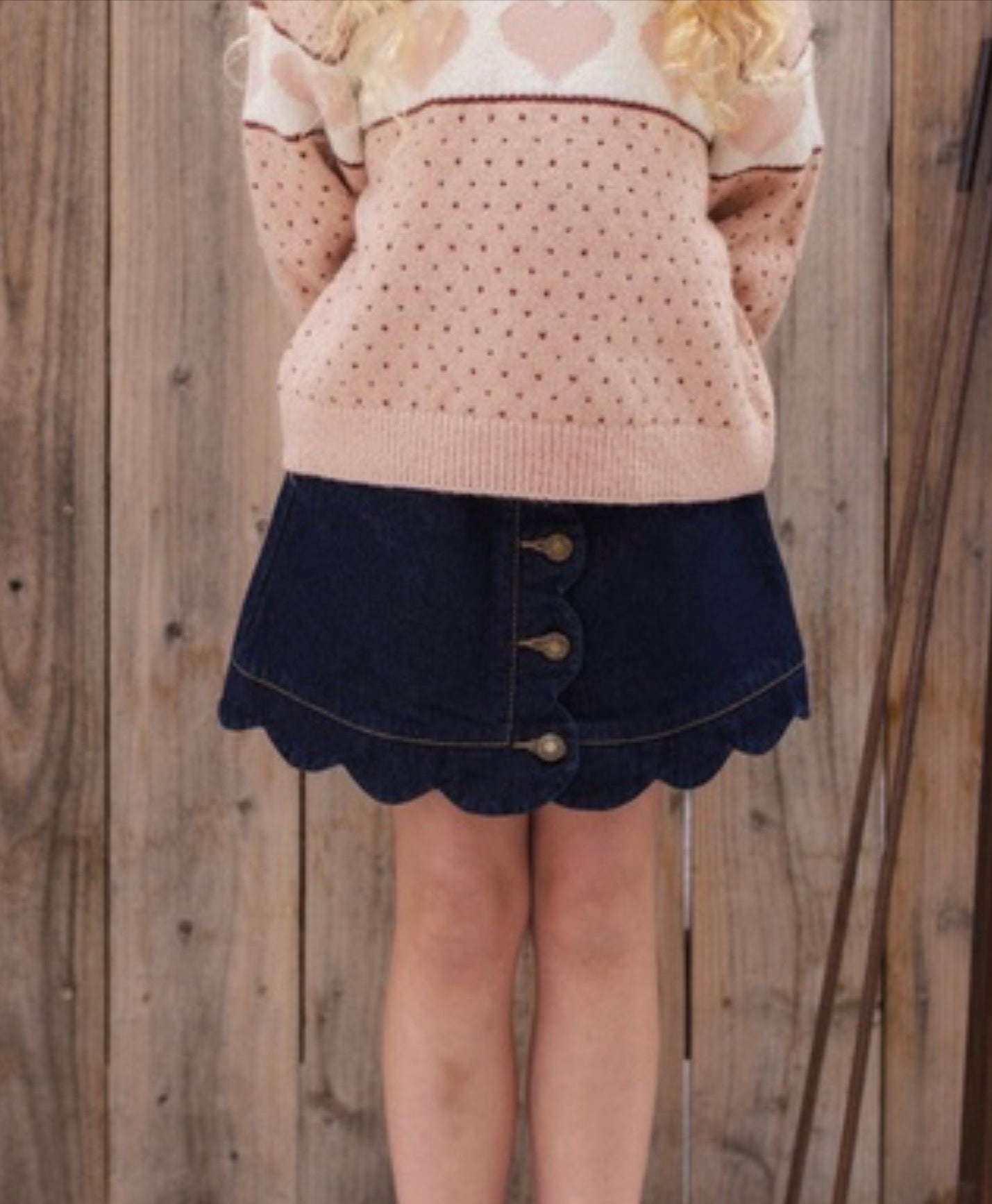 SCALLOP MINI SKIRT DARK INDIGO