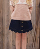 SCALLOP MINI SKIRT DARK INDIGO