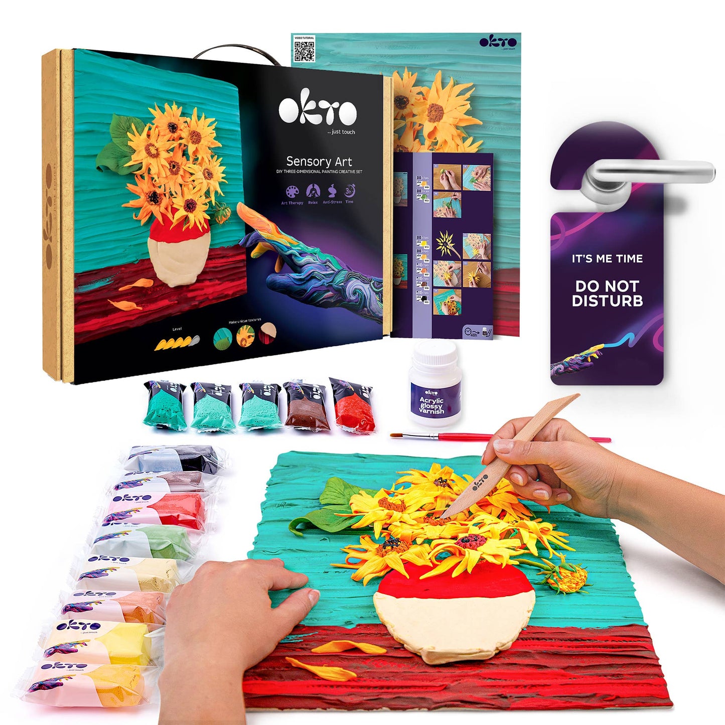 OKTO Sensory Art 3D Clay Painting Kits: The Kiss, Gustav Klimt