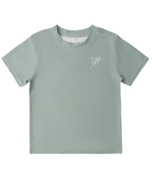 SHORT SLEEVE RASHGUARD SEA GREEN