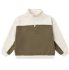 QUARTER ZIP CREW OLIVE