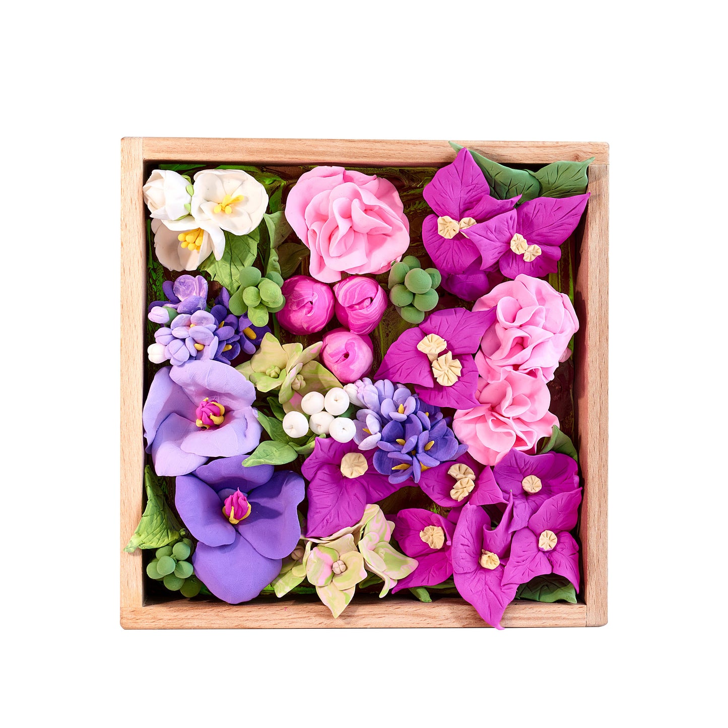 OKTO DIY Wood & Craft Flower Clay Kits: Succulents, Tenderness