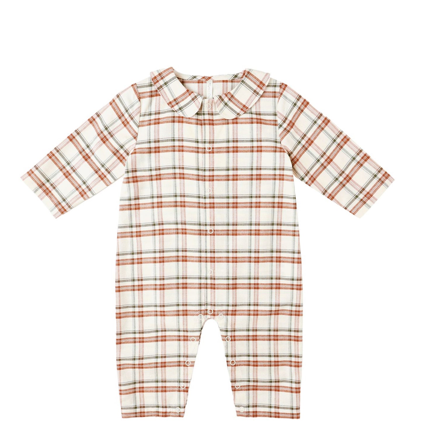 HOLIDAY FLANNEL BABY PAJAMA ROMPER
