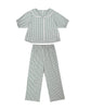 EVERGREEN GINGHAM RUFFLE PAJAMAS