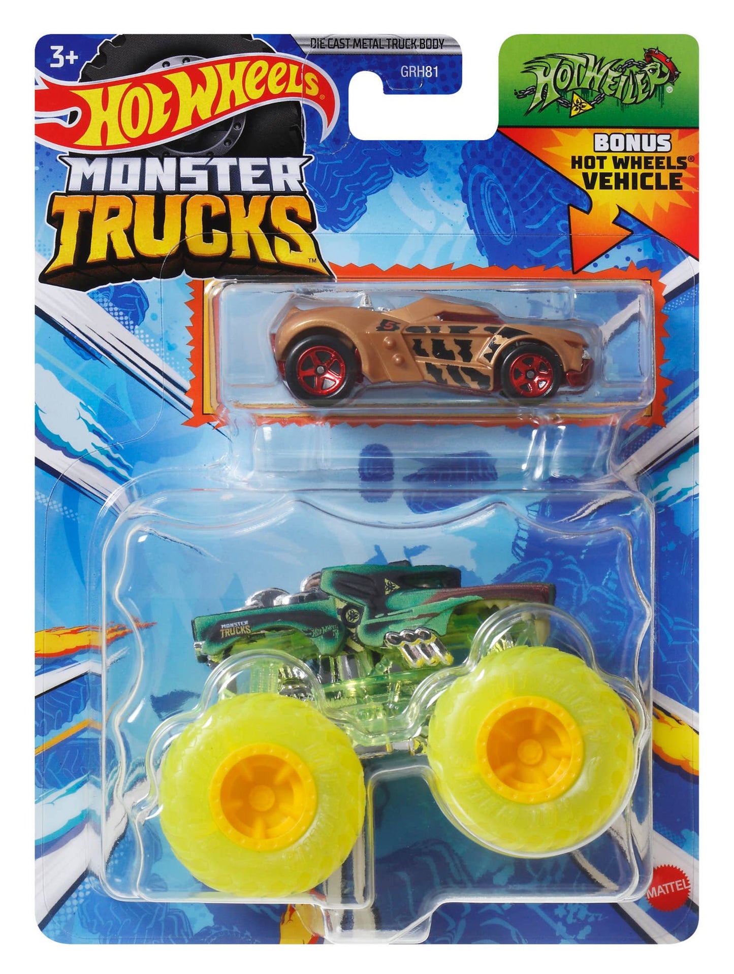 Mattel Hot Wheels Die Cast Monster Truck & Car Singles