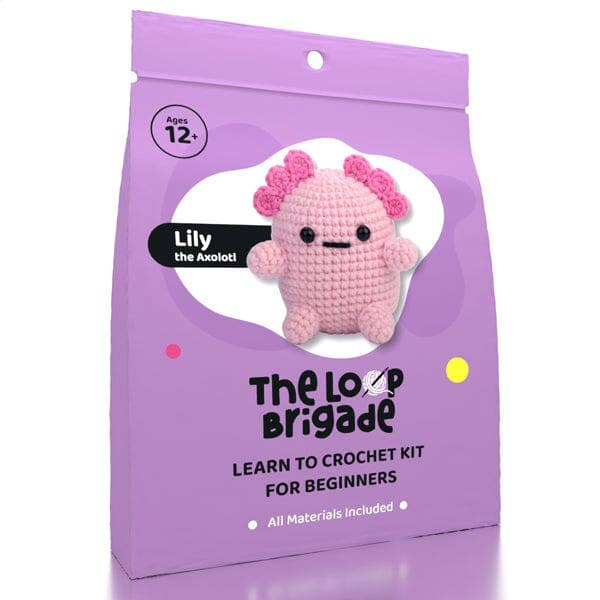 The LOOP Brigade DIY Crochet Kit - Lily the Axolotl