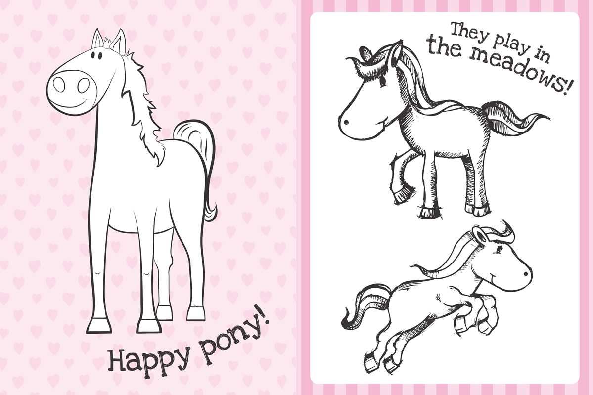 Too Cute Coloring Book: Ponies by Little Bee Books