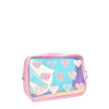 Glitter Heart-Patched Clear Pouch