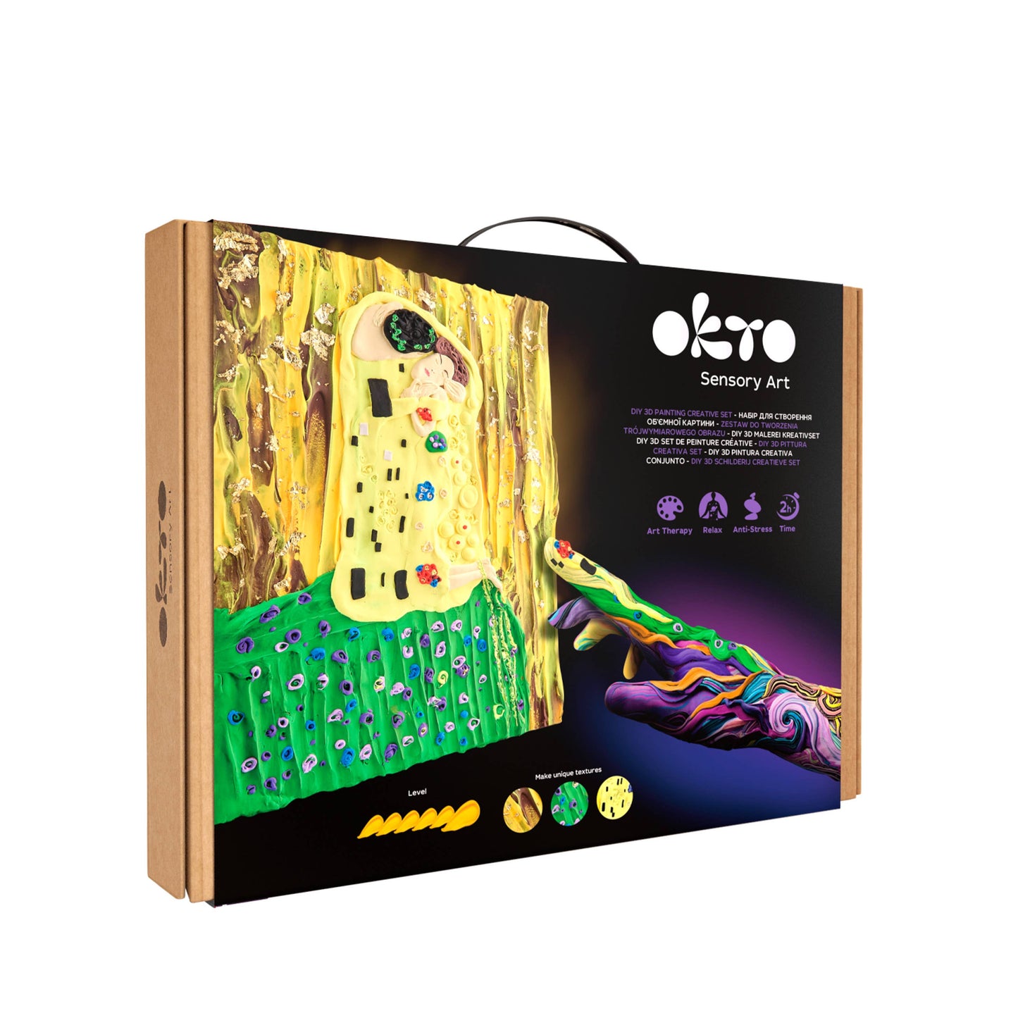 OKTO Sensory Art 3D Clay Painting Kits: Starry Night, Vincent Van Gogh