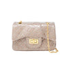 Classic Quilted Sparkle Mini Bag: Pink