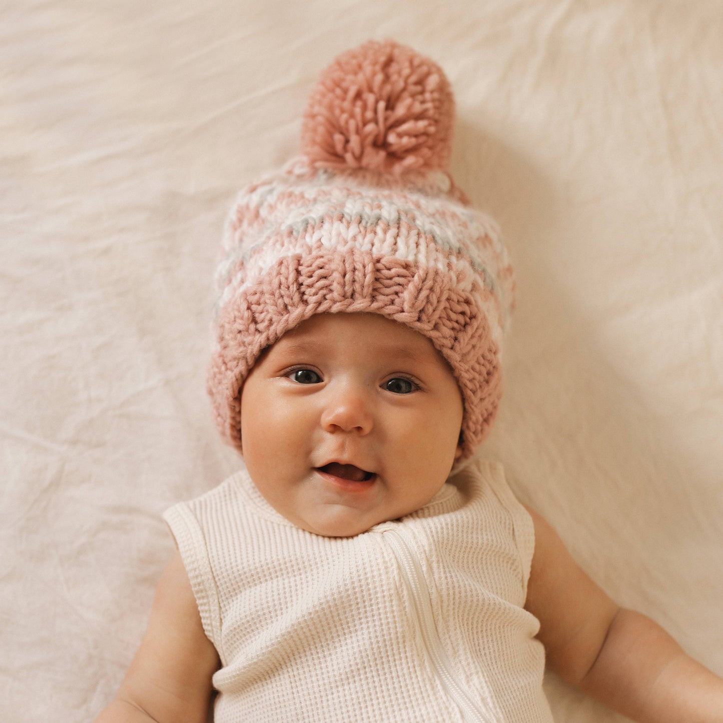 Fairisle Rosy Beanie Hat Baby & Kids