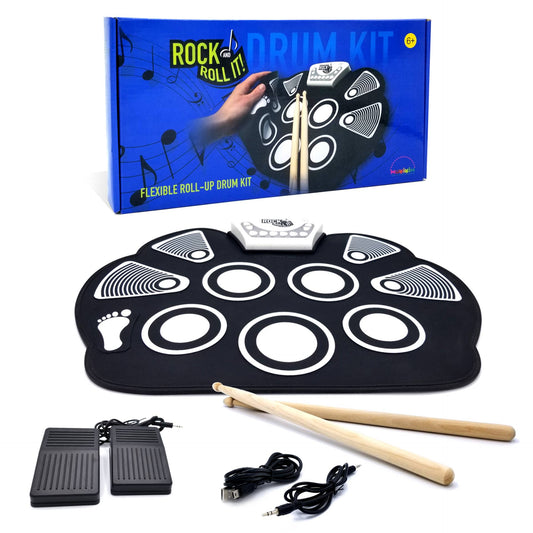 Classic Drum - Electronic Silicone Pad + Bass/Hi Hat Pedals