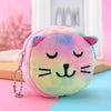 Tie Dye Cat Coin Purse: Mini Bag with Embroidery, Multicolor