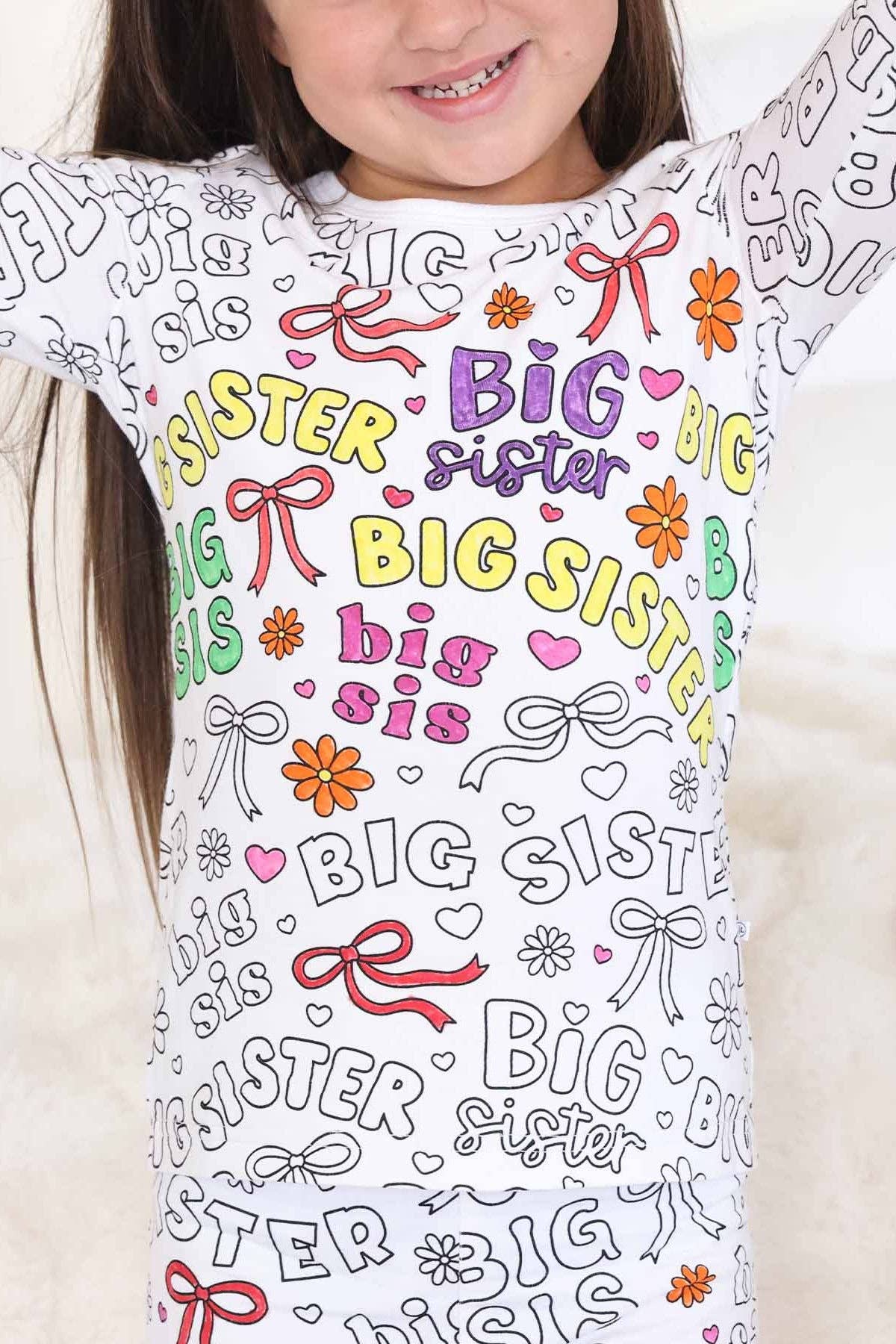 Colorable Two-Piece Pajama Set | Big Sis