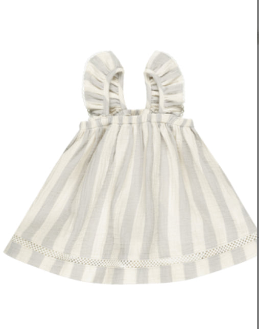 Ruffled Tank Dress Sky Stripe