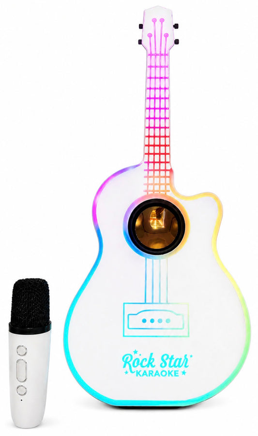 Rock Star Karaoke Guitar Speaker & Wireless Microphone Set