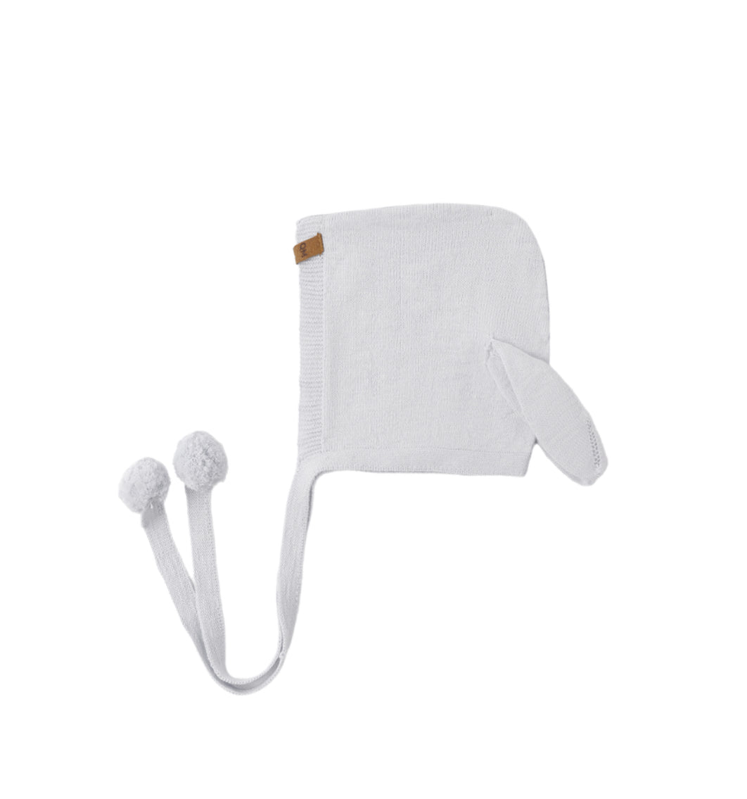 BUNNY KNIT BONNET HEATHERED SKY